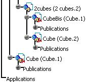 1)) in the Specification Tree and in the Geometry area. Note that the last entity of Cube (Cube.