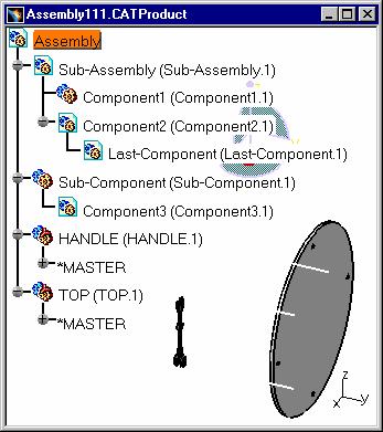 Renaming a CATPart or a CATProduct Page 162 This task will show you how to rename a component (CATPart or CATProduct) after its insertion into an existing Assembly and how to solve a name