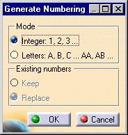 Generating Numbers Page 170 This task shows you how to number the components of an assembly. Numbering components is possible provided these components are associated to representations.