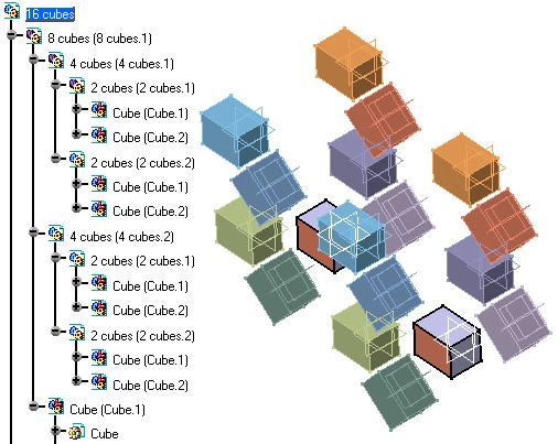 Page 177 4. Right-click 8Cubes.1 in the specification tree and select the 8cubes.