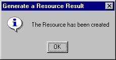 Page 210 And select the Category of the Resource : Physical or Organizational. 3. Click on OK. This message confirms the operation: You can either activate or deactivate the Resource description.