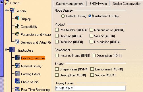 Nodes Customization Page 249 This task shows you how to give a particular name, reference or description to a product or a component. 1.