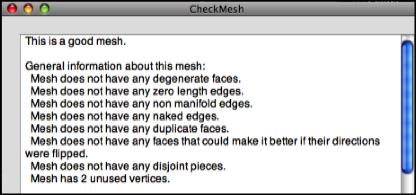 Checking Meshes Sometimes errors in mesh export occur, even if the original model is a valid, closed polysurface.