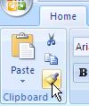 Using the Format Painter A great way to copy formatting from one location is by using the Format Painter button from the Home tab of the ribbon. 1.