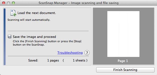 Scanning a Document HINT To continue scanning, insert the next document to be scanned. When the document is inserted, scanning starts automatically. 4.