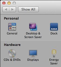 Mac OS X Click the icon in the left corner of the screen and select the System