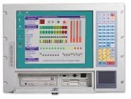 WS-855A 15" TFT LCD 10-Slot Industrial Workstation Input Panel OSD (On Screen Display) Touch Pad with two buttons 19" mountable, 8U height industrial workstation Aluminum made front panel 15"