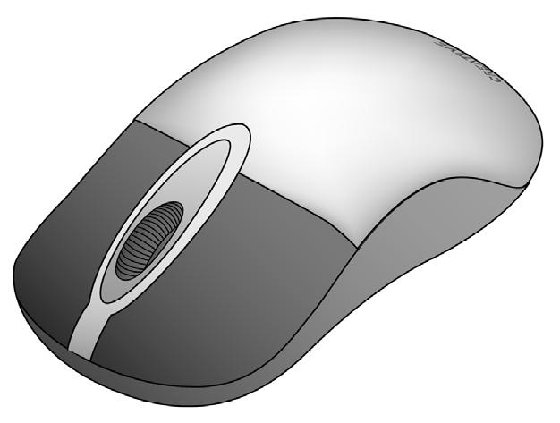 Creative Wireless Optical Mouse The mouse and its controls are shown
