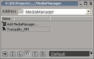 An icon for the MediaManager host is displayed in the view. To set up automatic log in to the MediaManager host 1.