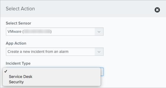 AlienApp for ServiceNow Orchestration 7. (Optional) Modify the description information for the new incident.