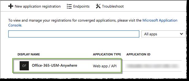 Define a new app using the Web App / API Application type and click the Create