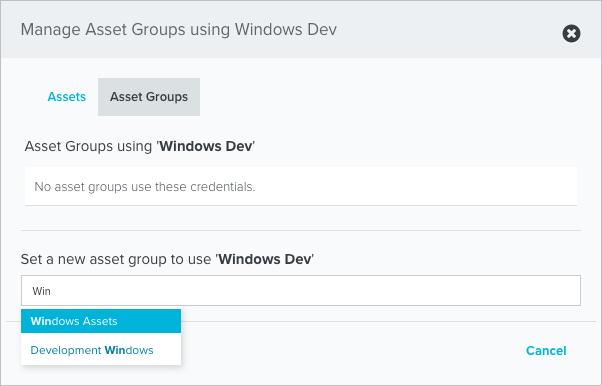 AlienApp for Forensics and Response Requirements Assign Credentials to an Asset Group In USM Anywhere, you assign a defined credential set to an asset group in order to use the credentials for
