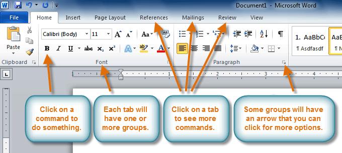 The Ribbon Certain programs, such as Adobe Acrobat Reader, may install additional tabs to the Ribbon. These tabs are called Add-ins.