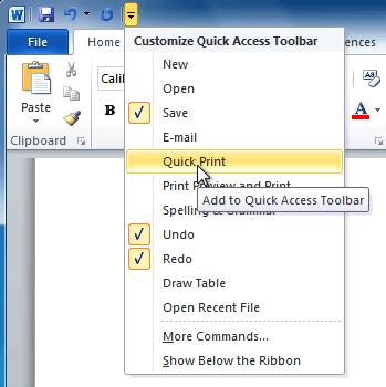 Adding a command to the Quick Access Toolbar The Ruler The Ruler is located at the top and to the left of your document. It makes it easier to adjust your document with precision.