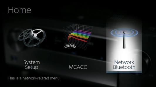 Network/Bluetooth Menu operations Make settings related to network connections and BLUETOOTH. Use the on-screen displays (OSD) that appear on the TV to make the settings.