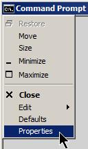 The Properties dialog opens. 10. In the Properties dialog, check the Quick Edit Mode check box.