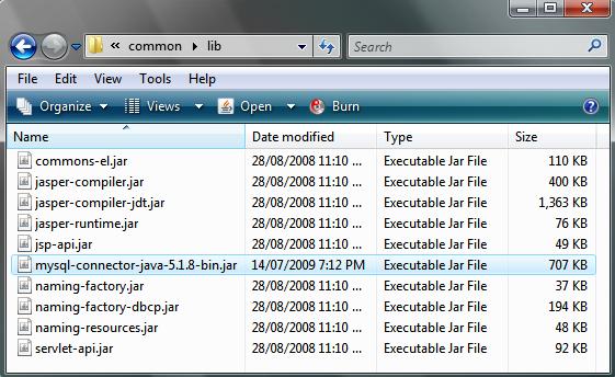 Using the extraction software, extract the files and copy mysql-connector-java-x.x.x-bin.
