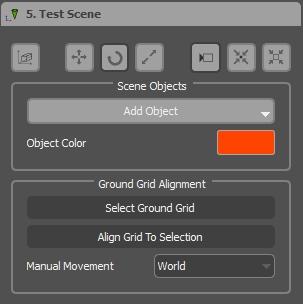 Fig. 14: Main menu Test Scene Judging the accuracy of the estimation The accuracy of the camera track can be checked with 3D objects that are added to the 3D scene in image or scene view mode.