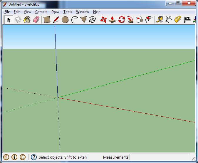 Open Sketchup 8 and Import