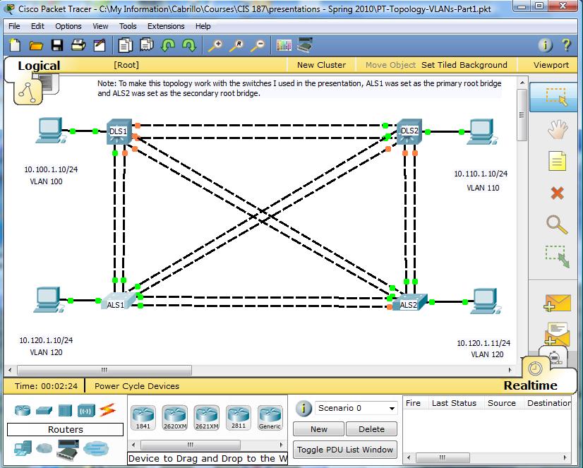 Follow along with Packet Tracer Download: PT-Topology-VLANs.