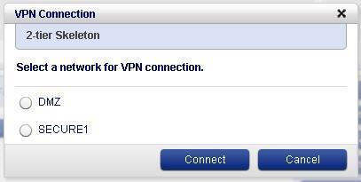 Figure 4 Connect to a VM Note: The User Name and Password are the same as those for Service Portal