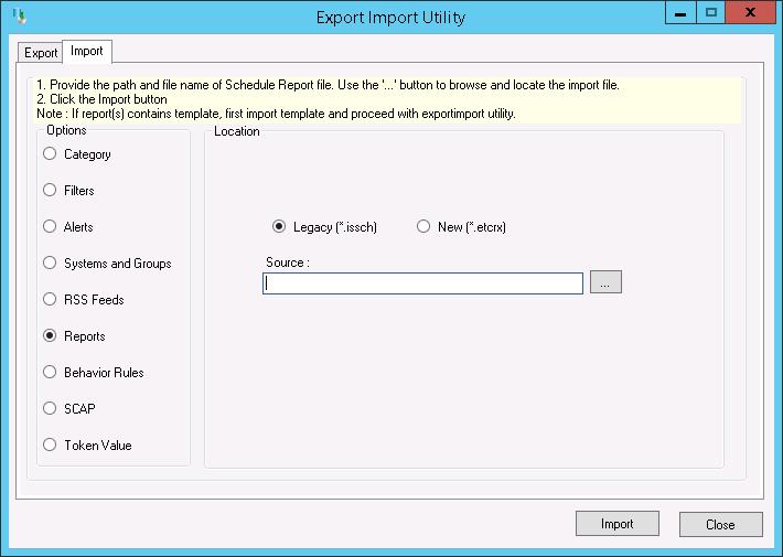 Import Flex Reports 1. Click Reports option, and then click the browse button. 2. Locate applicable phonefactor reports.