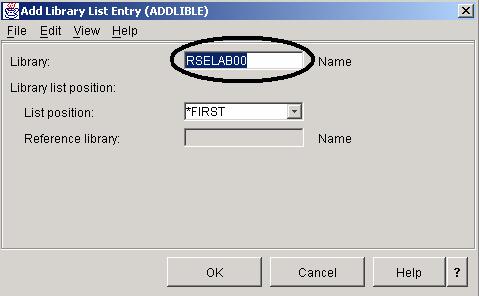 addlible The question mark is there to display a prompt screen Tip: Instead of specifying a