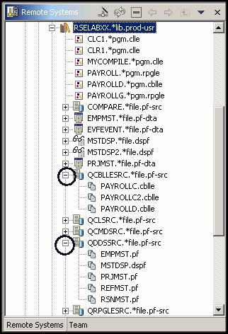 Page 27 of 165 Figure 9: Remote Systems view with expanded source files Now you can see and access the members in these two source files.