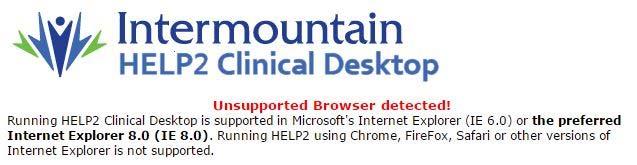 Towards the bottom of the window, make sure Delete browsing history on exit is UNCHECKED. If you are getting the Unsupported Browser detected!