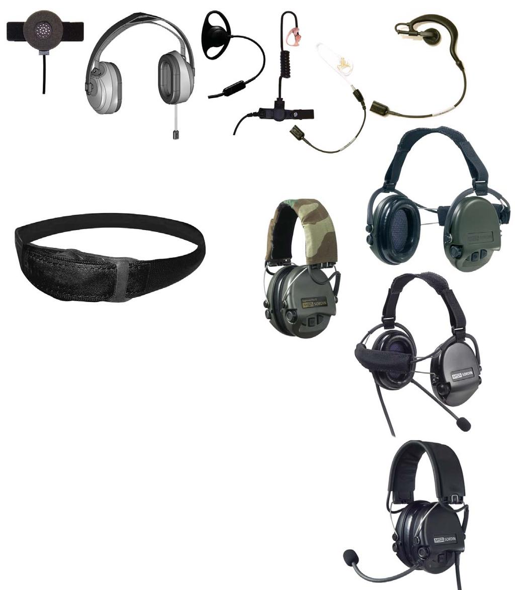 SWATCOM 3 Configuration Choose from a wide range of headsets,