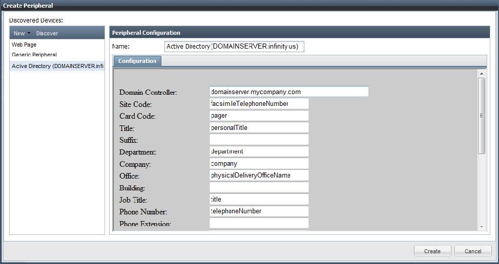 Figure 2.7 - New Active Directory monitor added to Devices list Click the newly-added Device, and the device's name and configuration will appear to the right, as shown in Figure 2.8 below: Figure 2.