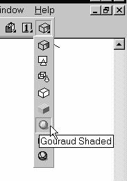 Parametric Modeling Fundamentals 1-17 Shaded SOLID 1. Move the cursor to the last icon in the Standard toolbar.