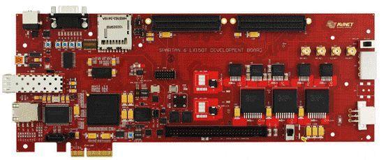 The System Platform Spartan 6 LX150T board 128MB DDR3-SDRAM 32MB NOR Flash 32MB +