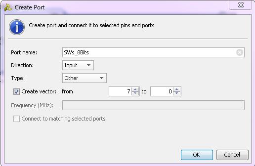 sws_8bits block to edit its properties. Click on the IP Configuration tab and select the GPIO Width as 8. Click OK to close the window. 19.