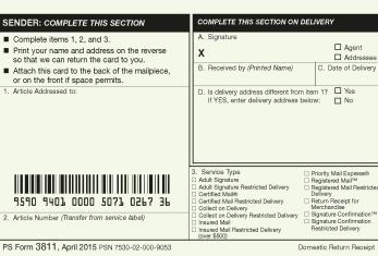 Also provides end-to-end tracking of the form being returned to you, via the IMpb barcode placed on both the front and back of the form.