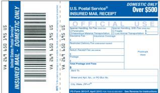 (Note: Priority Mail Express includes $100 of insurance; Priority Mail includes either $100 or $50 of insurance).