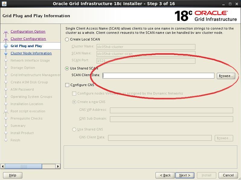Figure 7: Enter File Name for the SCAN/ONS Credential File Database clients (users) would