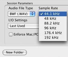 Regardless of synchronization source, choose in Pro Tools software: Setup > Hardware Setup and select Internal on the Clock Source tab.