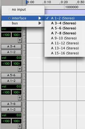 Signal Routing While Protools software allows for up to 16 channels of input or output, only 8 inputs and outputs are active when Mytek 8X192 ADDA is used.