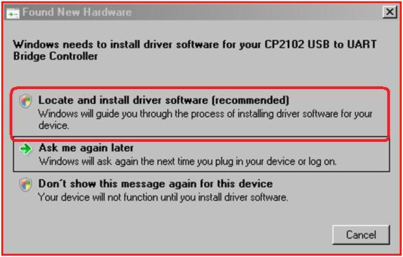 2. Select lcate and install driver sftware 3.