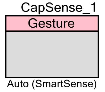 2.40 Features The CapSense Gesture Component provides the full functionality of CapSense Sigma-Delta Modulator (CapSense CSD) Component and adds trackpad with one or two finger gesture support.