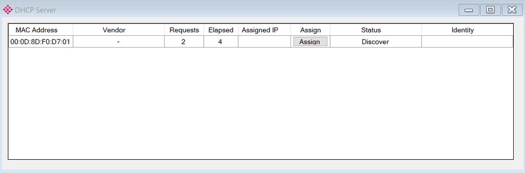 Setup Within the PLX50 Configuration Utility environment, the DHCP server can be found under the Tools menu. Figure 3.2.