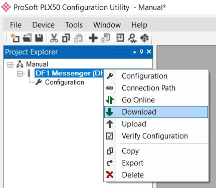 Setup To initiate the download, right-click on the module and select the Download option.