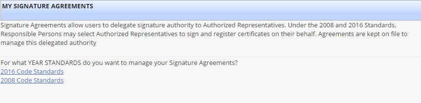 Select Assign Signature Agreements.