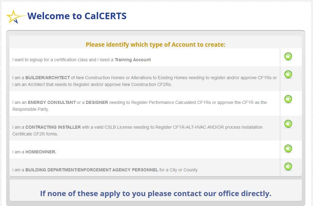 Registry Overview User Registratin T create an accunt as a user within the CalCERTS registry g t www.calcerts.