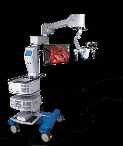 The microscope parameters and brightness are also adjustable and controlled via the graphic display. The carrying weight of the articulated arm needs to be controlled manually.