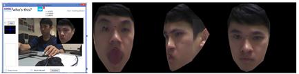 14 author running could also generate various facial expressions using the 3D facial feature data and facial expression model.