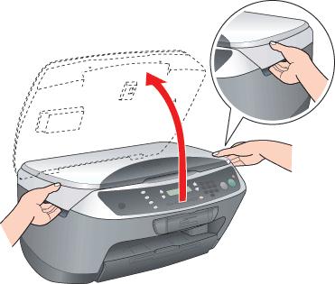 Caution Do not open the scanner unit when the document cover is still open. Do not move the print head by hand. Doing so may damage the CX6500.