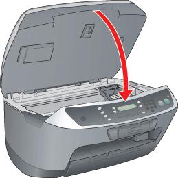 Note: If you find it difficult to close the cartridge cover, see step 7 to make sure the ink cartridge has been installed correctly. Close the scanner unit.