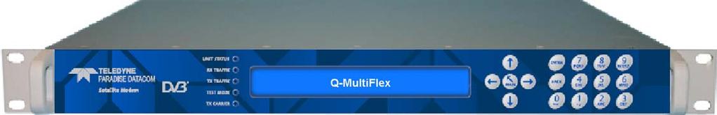 Point-to-multipoint IP Modulator / Multi-demodulator OVERVIEW The Q-MultiFlex offers a new, cost-effective solution for point-to-multipoint IP satellite systems.
